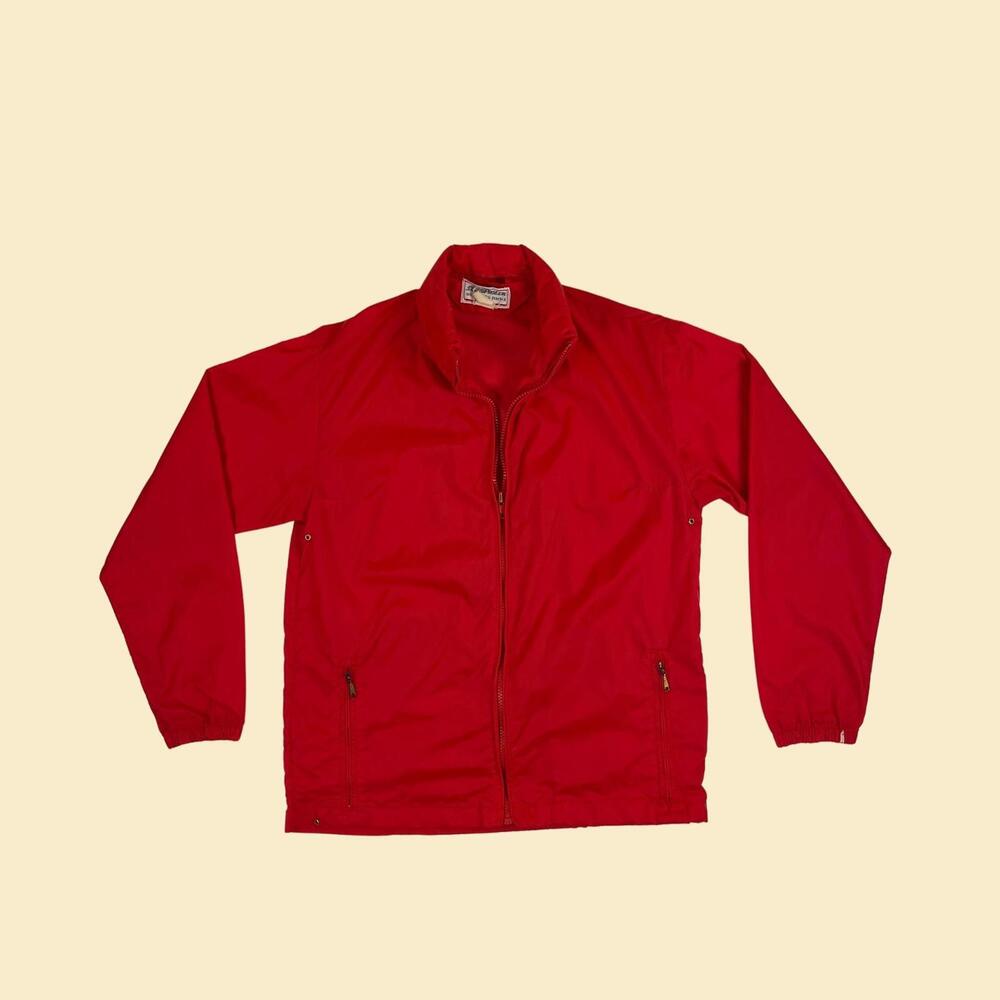 Vintage 70s red windbreaker jacket, size S women's by Scrambler All Sports Parka